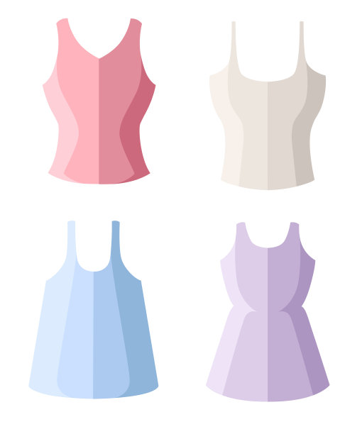 设置四个女性背心女性夏装图片下载