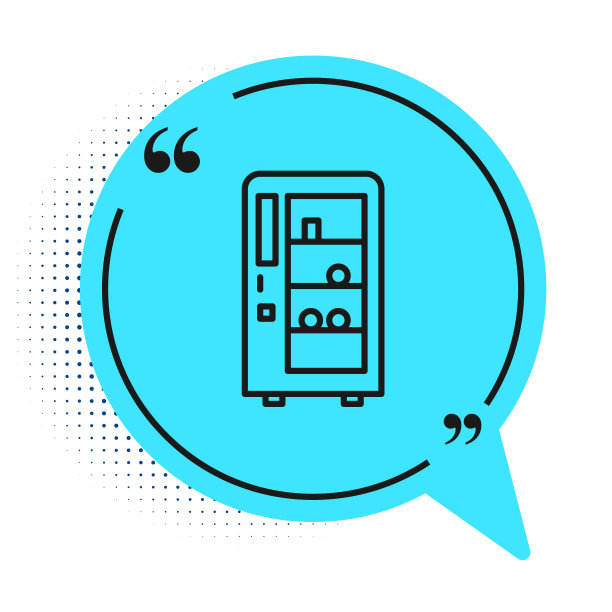 黑线自动售货机的食品和饮料图片下载