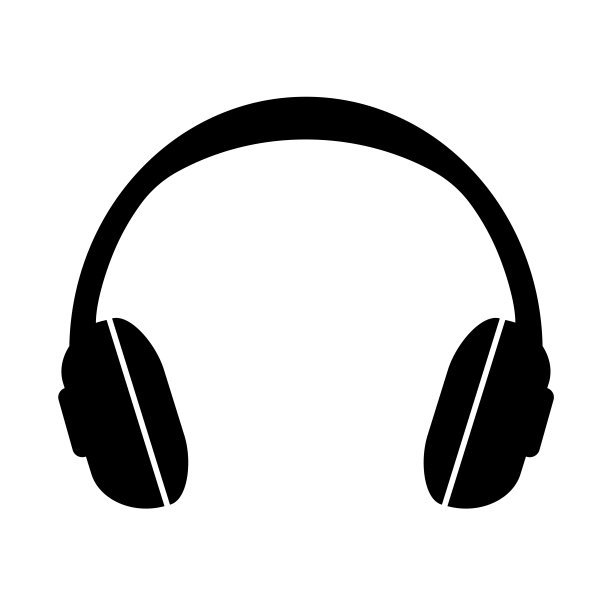 简单的耳机图标或符号图片下载