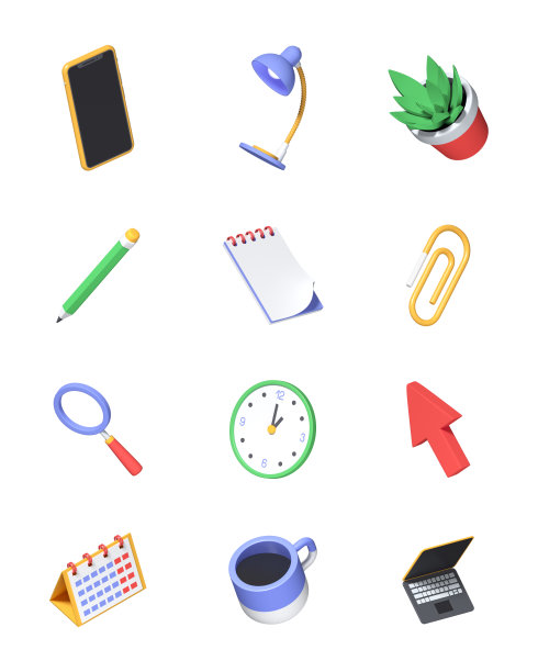办公室生活-集现代彩色图标图片下载