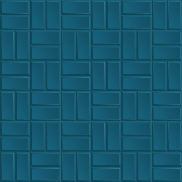 矢量无缝路面纹理。蓝色街道无缝铺装背景。彩色逼真的铺路板。几何马赛克街道瓷砖无缝图案。石地砖。前视图。图片下载