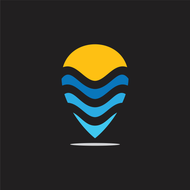 海滩波浪太阳落山位置图片下载