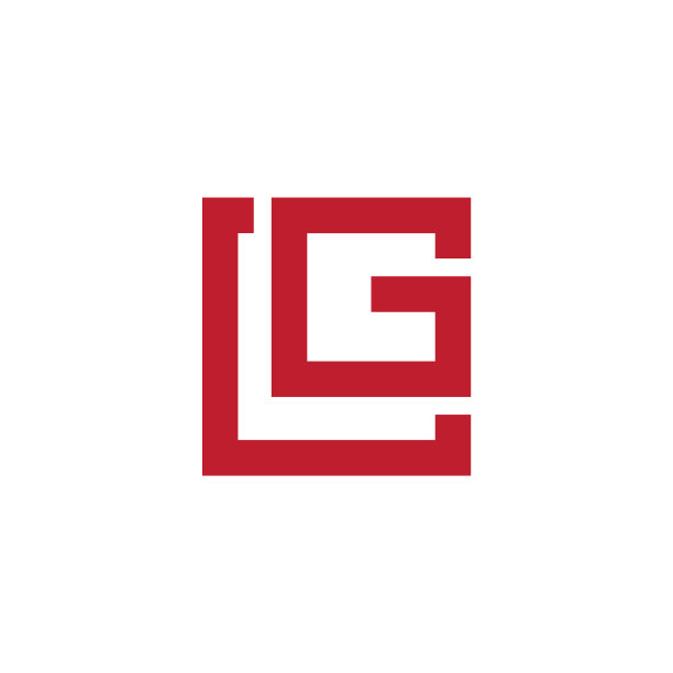 字母LG方形线条简约设计符号Logo图片下载