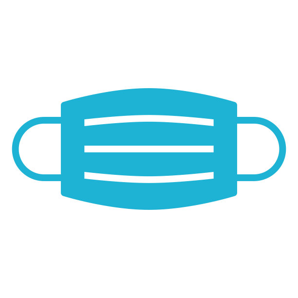 医用防护口罩标志。必须佩戴口罩图片下载