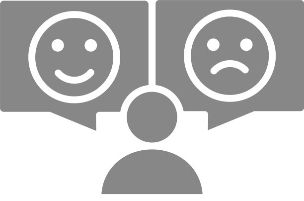 人类有不同的情绪灰色图标积极图片下载