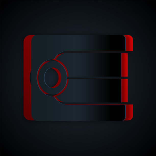 纸切义齿模型图标孤立在黑色图片下载