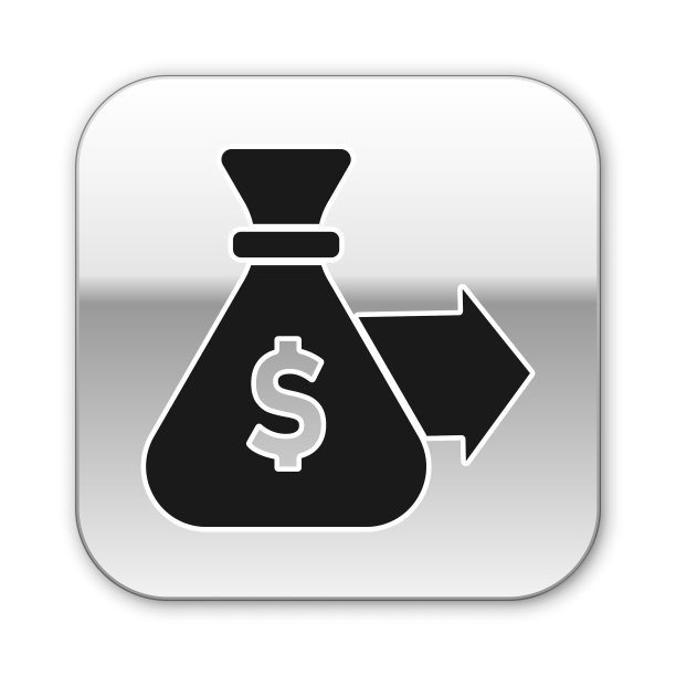 黑色钱袋图标孤立在白色背景图片下载