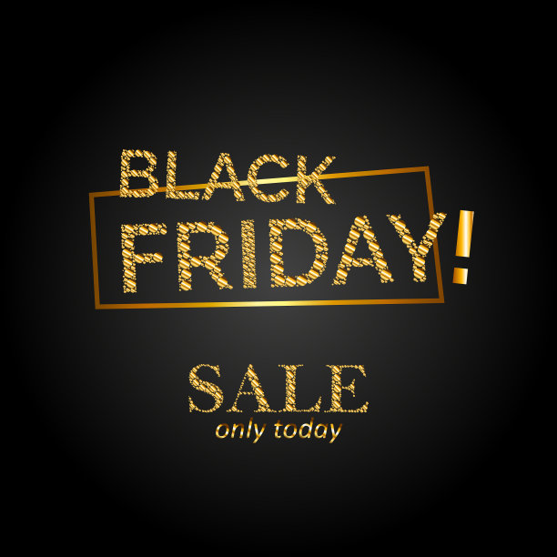 黑色星期五促销文字设计模板图片下载