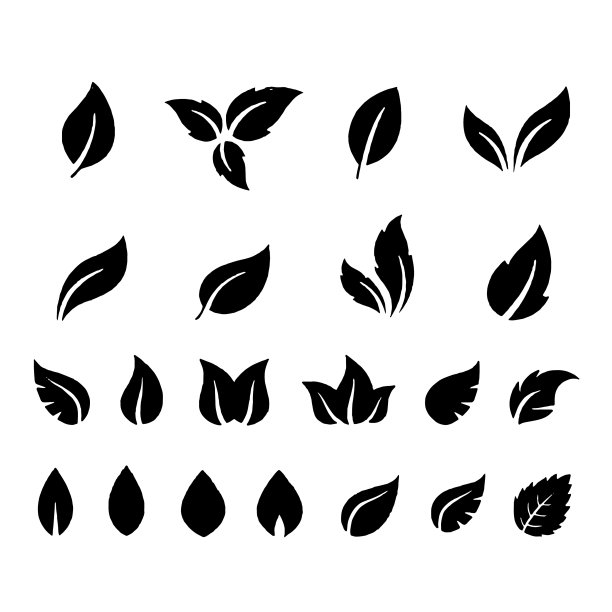 叶图标设置白色背景叶图标设置图片下载