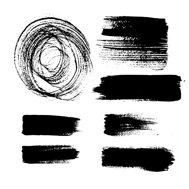 黑色品脱墨笔刷笔画纹理背景图片下载