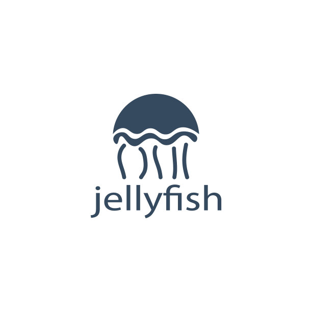 水母图标彩色标志模板设计图片下载