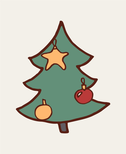 圣诞树设计元素图片下载
