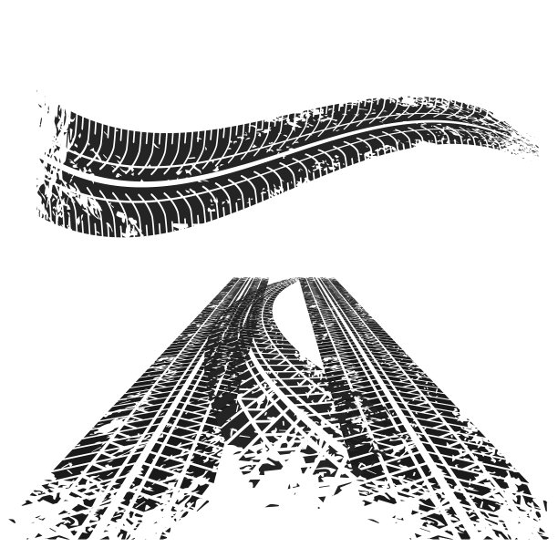 黑色轮胎履带旗帜股票图片下载
