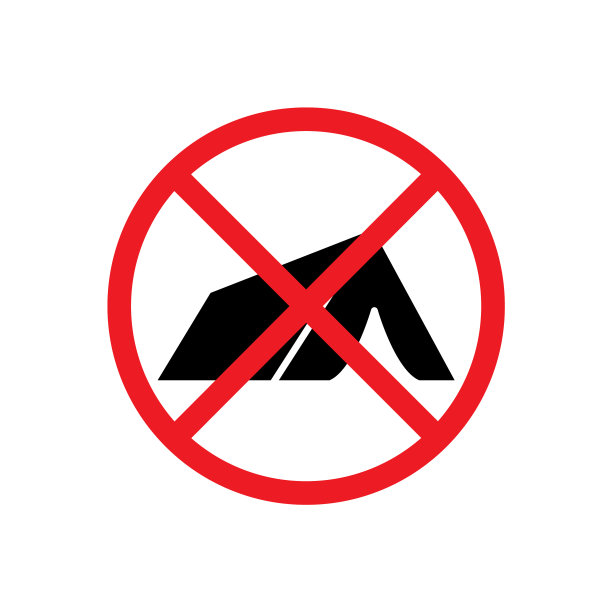 禁止在旅游帐篷上张贴露营标志图片下载