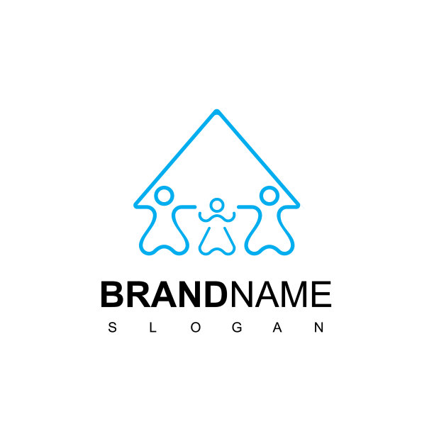 扁平的人标志在孤立的白色背景图片下载