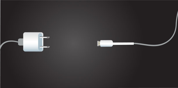 电池充电器和黑色背景图片下载
