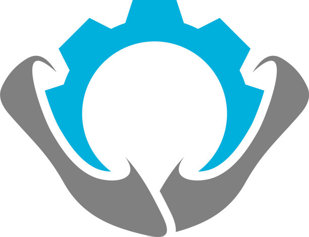 鞋与齿轮标志设计概念模板图标图片下载