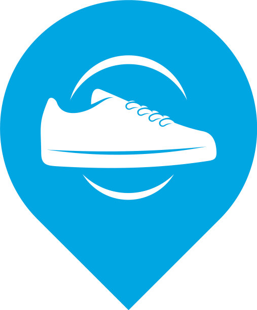 鞋点标志设计概念模板图标图片下载