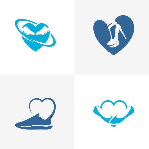 设爱鞋logo设计概念模板图片下载