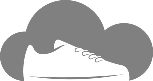 鞋与云标志设计概念模板图片下载