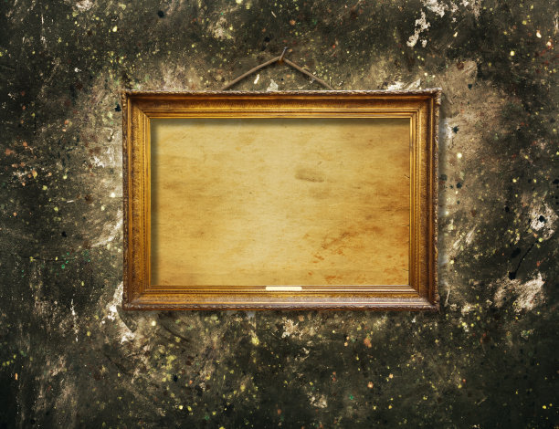 古老的黄金装饰镜框的图片图片下载