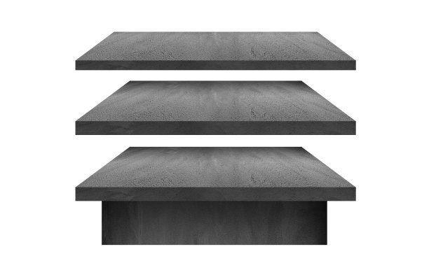 一套模型混凝土桌子上的白色背景图片下载