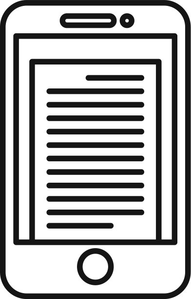 智能手机摘要图标轮廓风格图片下载