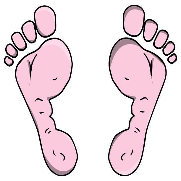 儿童脚图标bafoot手绘图片下载