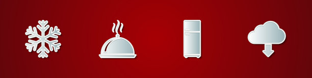 在雪花上放上托盘食物图片下载