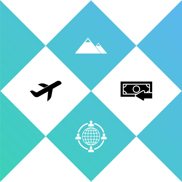 集飞机外包概念山和现金图片下载