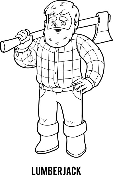 彩色书伐木工人图片下载