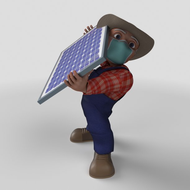 3D卡通农民角色图片下载