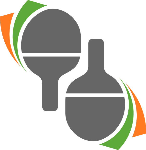 乒乓球标志设计概念运动标签图片下载