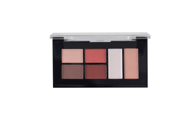 眼影的阴影从米色到棕色的网格图案容器图片下载