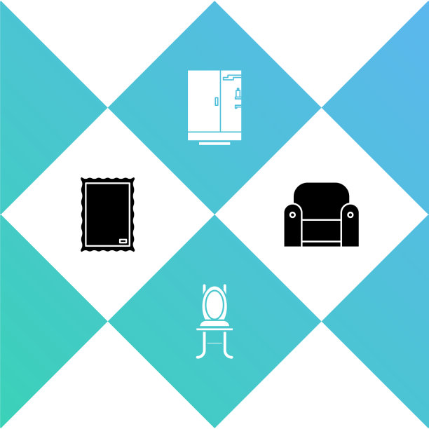 设置图片椅子淋浴舱和扶手椅图标图片下载