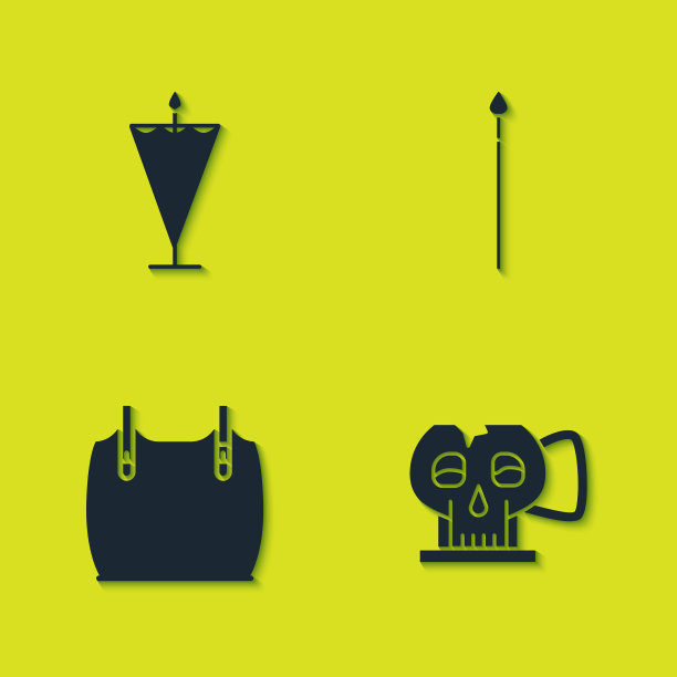 设置中世纪旗杯从头骨的身体盔甲图片下载