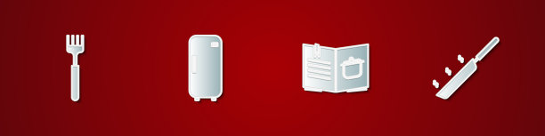 冰箱的食谱和煎锅图片下载