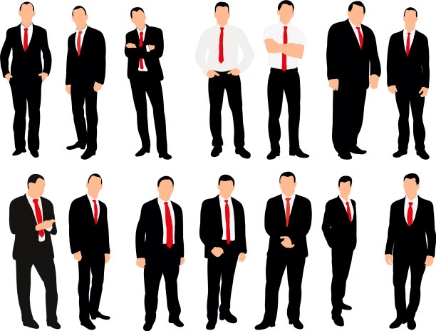 黑色和白色的剪影里是商人图片下载