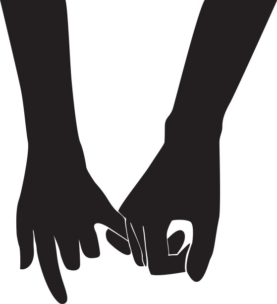 承诺牵手在心的形状图片下载