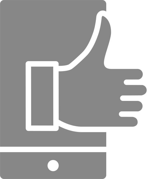 手机与拇指像灰色图标批准应用程序图片下载