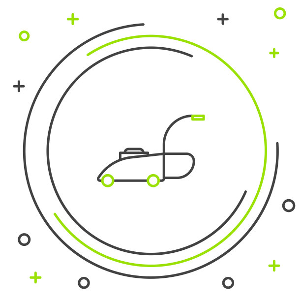 线割草机图标孤立在白色背景图片下载