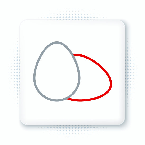 在白色背景上孤立排列鸡蛋图标图片下载