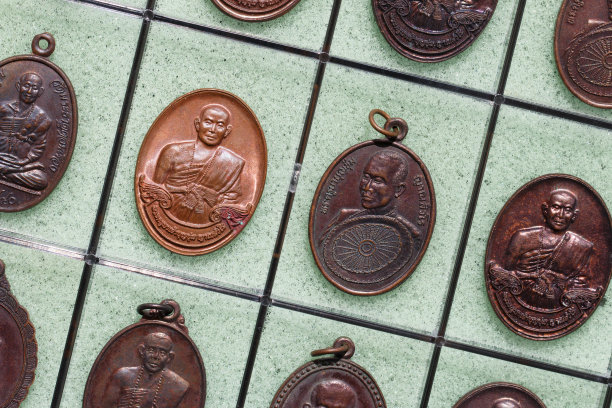 Phra Khuva bochum硬币，小佛像或泰国护身符图片下载