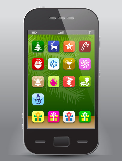 带有圣诞图标的手机图片下载