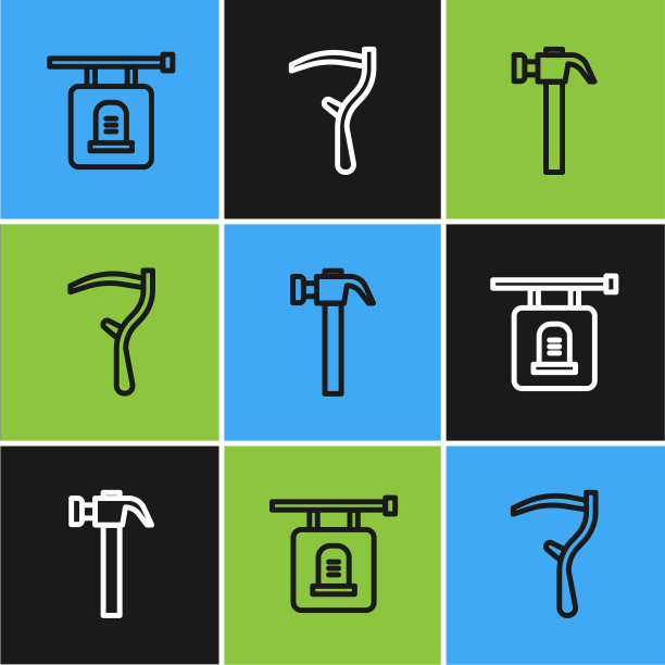 设线招牌墓碑锤和镰刀图片下载