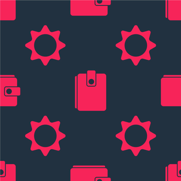 日落和钱包在无缝模式图片下载