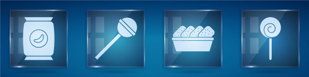 集袋薯片或袋装棒棒糖鸡块图片下载