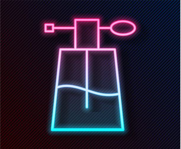 发光的霓虹线香水图标孤立在黑色图片下载