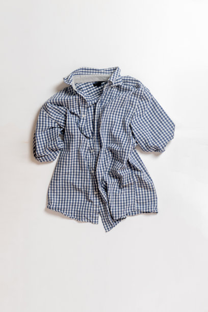 新简格经典休闲衬衫平铺，俯视上方图片下载