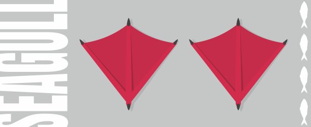 海鸥的爪子，有爪子的鸟的鳍，矢量红色孤立在灰色的背景。海洋主题标志。图片下载